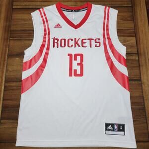 Adidas White & Red Jersey Tank Houston Rockets "13 Hardin" - Size Medium